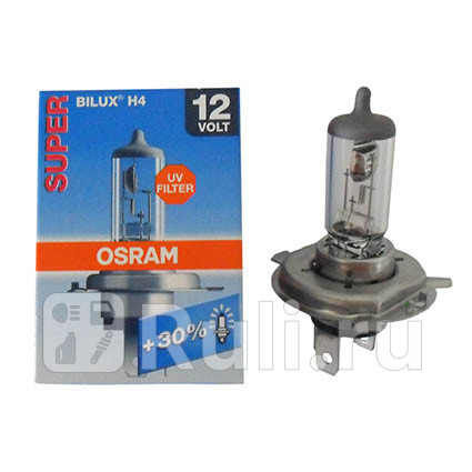 64193Sup - Лампа H4 (60/55W) OSRAM Super +30% яркости для Автомобильные лампы, OSRAM, 64193Sup