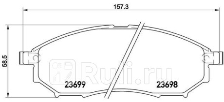 P 56 094 - Колодки тормозные дисковые передние (BREMBO) Nissan Qashqai j11 (2013-2021) для Nissan Qashqai J11 (2013-2021), BREMBO, P 56 094