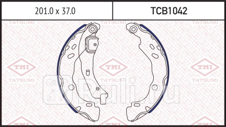 Колодки тормозные барабанные renault clio logan 98- TATSUMI TCB1042  для прочие, TATSUMI, TCB1042