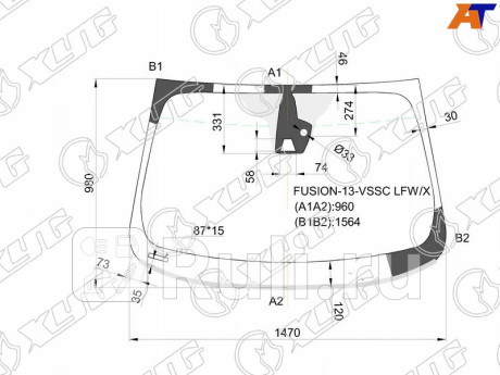FUSION-13-VSSC LFW/X - Лобовое стекло (XYG) Ford Mondeo 5 (2014-2021) для Ford Mondeo 5 (2014-2021), XYG, FUSION-13-VSSC LFW/X