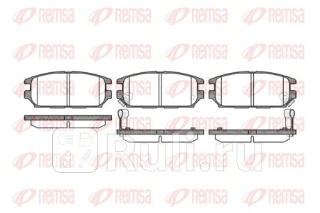 0356.12 - Колодки тормозные дисковые задние (REMSA) Mitsubishi Lancer 9 (2003-2010) для Mitsubishi Lancer 9 (2003-2010), REMSA, 0356.12