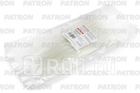Комплект пластиковых хомутов 2.5 х 200 мм, 100 шт, нейлон, белые PATRON P25200W  для прочие, PATRON, P25200W