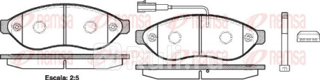 1237.01 - Колодки тормозные дисковые передние (REMSA) Peugeot Boxer 3 (2006-2014) для Peugeot Boxer 3 (2006-2014), REMSA, 1237.01