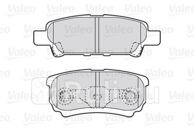 301852 - Колодки тормозные дисковые задние (VALEO) Mitsubishi Lancer 9 (2003-2010) для Mitsubishi Lancer 9 (2003-2010), VALEO, 301852