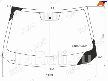 7306AGSV - Лобовое стекло (AGC) Renault Duster 2 (2021-2023) для Renault Duster 2 (2021-2023), AGC, 7306AGSV