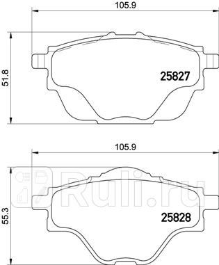 P 61 124 - Колодки тормозные дисковые задние (BREMBO) Citroen C4 Picasso (2013-2019) для Citroen C4 Picasso (2013-2019), BREMBO, P 61 124