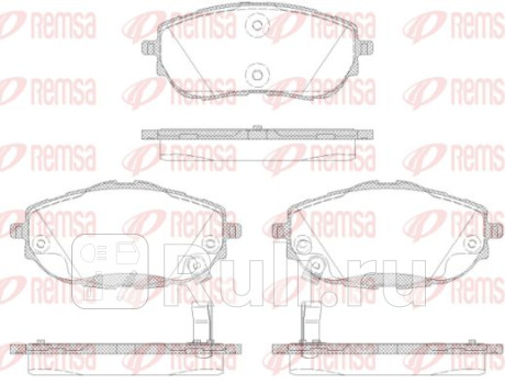 1561.02 - Колодки тормозные дисковые передние (REMSA) Toyota Corolla 180 (2014-2016) для Toyota Corolla 180 (2014-2016), REMSA, 1561.02