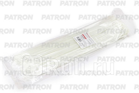 Комплект пластиковых хомутов 4.8 х 400 мм, 100 шт, нейлон, белые PATRON P48400W  для прочие, PATRON, P48400W