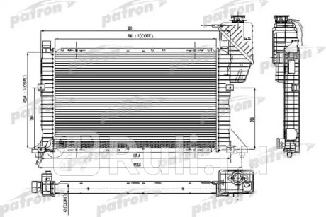 PRS3118 - Радиатор охлаждения (PATRON) Mercedes Sprinter 901-905 (1995-2000) для Mercedes Sprinter 901-905 (1995-2000), PATRON, PRS3118