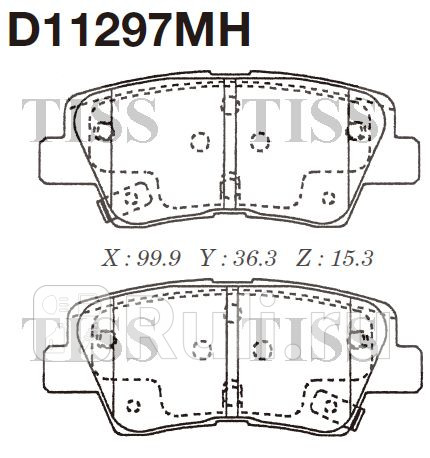 D11297MH - Колодки тормозные дисковые задние (MK KASHIYAMA) Hyundai Tucson 1 (2004-2010) для Hyundai Tucson 1 (2004-2010), MK KASHIYAMA, D11297MH