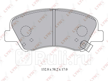 BD-3619 - Колодки тормозные дисковые передние (LYNXAUTO) Hyundai Solaris 1 рестайлинг (2014-2017) для Hyundai Solaris 1 (2014-2017) рестайлинг, LYNXAUTO, BD-3619