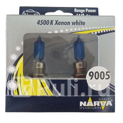 48625RPW - Лампа HB3 (60W) NARVA Range Power White 4500K для Автомобильные лампы, NARVA, 48625RPW