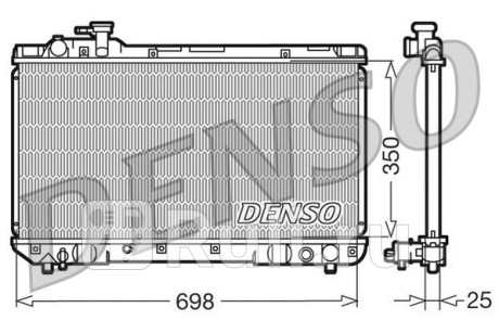 DRM50020 - Радиатор охлаждения (DENSO) Toyota Rav4 (1994-2000) для Toyota Rav4 (1994-2000), DENSO, DRM50020